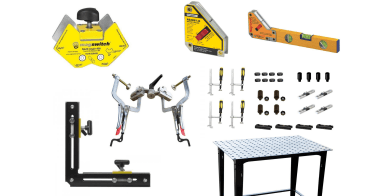 Tables de soudage, positionneurs magnétiques et étau/serrage