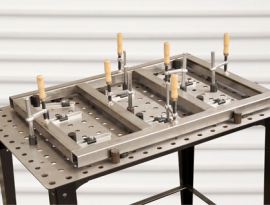 Clamps and Components Kit for the set up of 4 x SQUARE Tubing frames