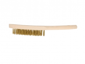 Brush 4 rows brass-plated steel 0.25