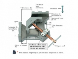 Etau de montage angulaire à 2 axes WAC22 STRONGHAND TOOLS