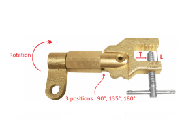 Pinza de masa giratoria de latón - 400A a 35% y 300A a 60%