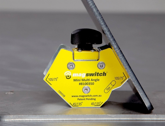 Magswitch Mini-Angle Welding Magnet - 80 Lb Hold With On/Off Switch For Fabrication