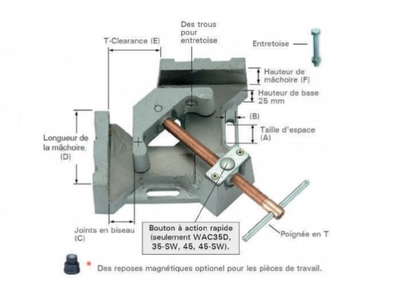 Etau de montage angulaire à 2 axes WAC35D STRONGHAND TOOLS