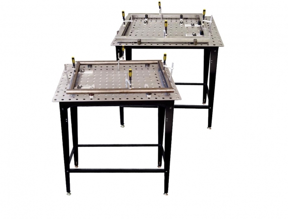 Complete Modular Fixturing Kit for the set-up of SQUARE or ROUND Tubing Frames - Table + Clamps + Components STRONGHAND TOOLS